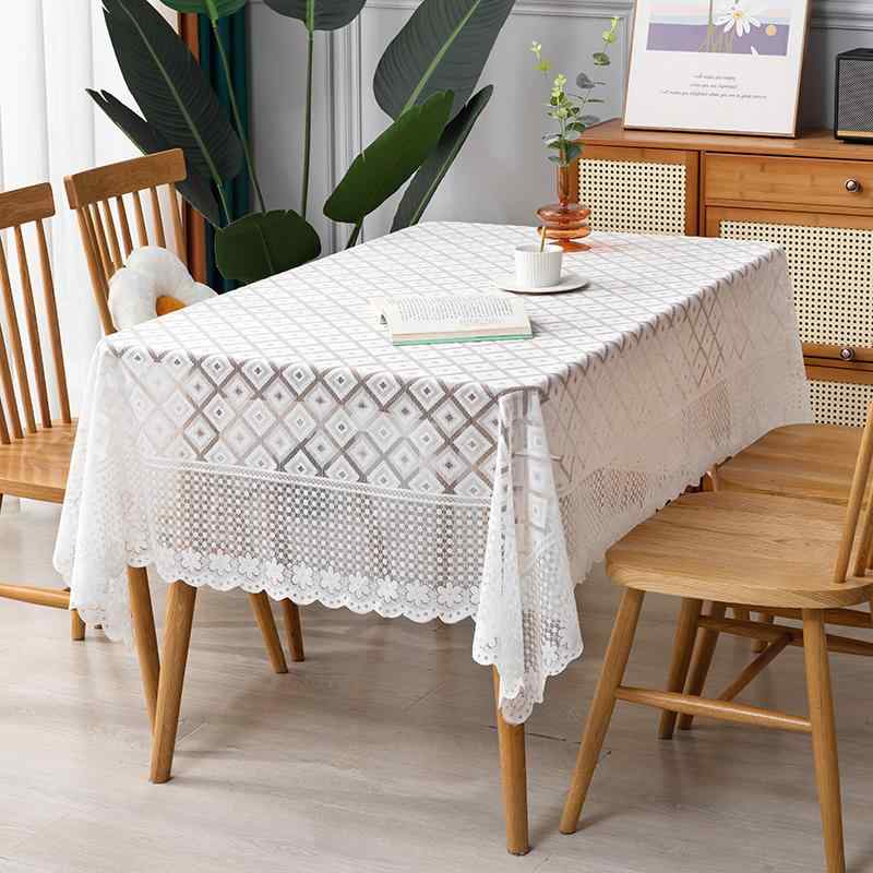 テーブルクロス テーブルカバー ダイニングテーブルクロス レース ホワイト レトロ おしゃれ