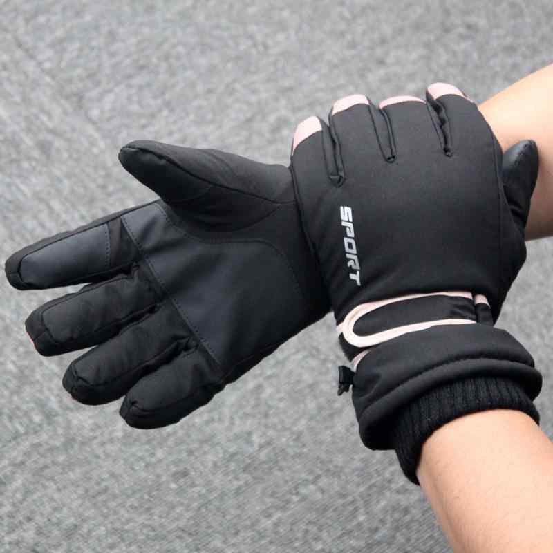 スキー グローブ アウトドア 手袋 スポーツ サイクリング 防風 厚手 裏起毛 保護 ...