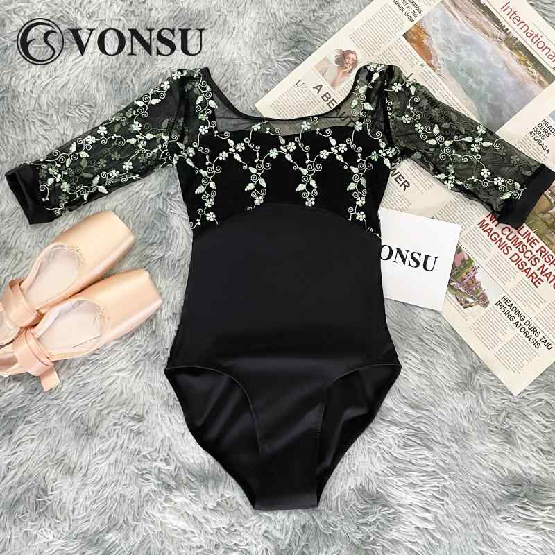 バレエ レオタード スポーツ ボディスーツ 体操服 ウェア レオタード 衣装 練習 ダンス ヨガ フィット..