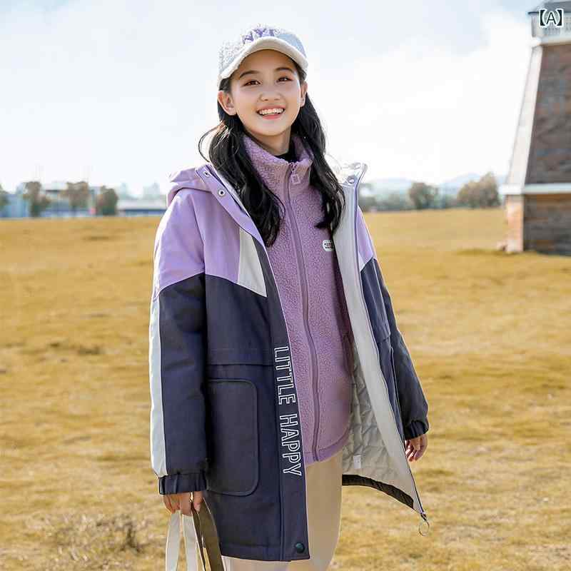 ダウンジャケット ショートジャケット フード 秋冬 厚手 カジュアル レジャー アウトドア 休日 中学 高校 学生 JK 女の子 レディース