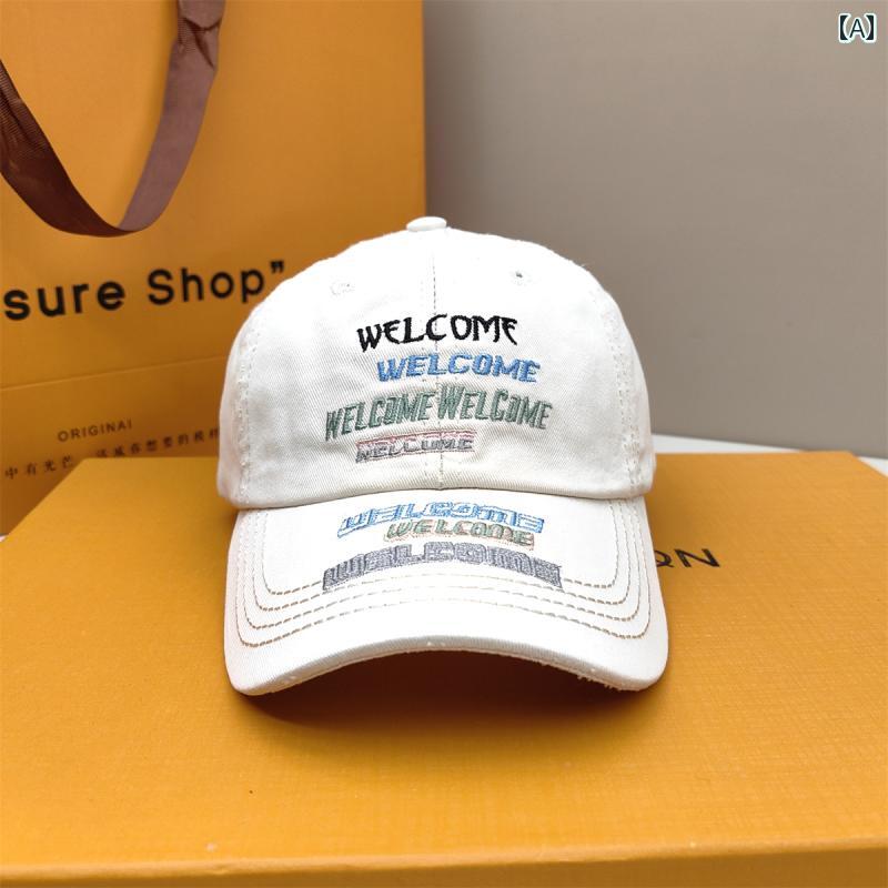 其它 - ベースボール キャップ 子供用 帽子 春秋 男の子用 女の子用 クール 調節可能 ユニセックス ウォッシュ ひさし付き レジャー 刺繡 レター 屋外