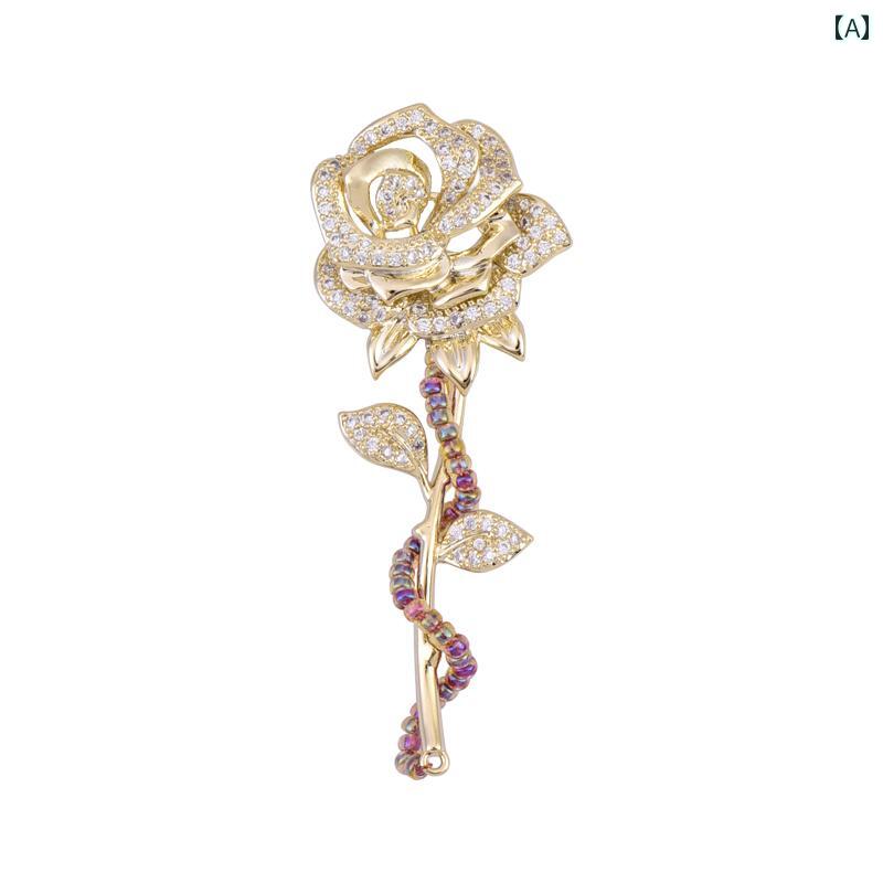 アクセサリー ブローチ おしゃれ 入学式 星 王子さま バラ フラワー ピン オーダーメイドスーツ バッジ カップル コサージュ(4)