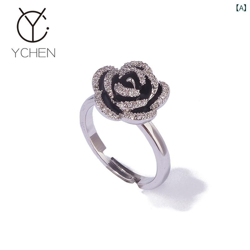 レディース 指輪 リング かわいい 自己 防衛 中国 バレンタイン デー ギフト げ 調節可能 バラ リング 子供 フェミニン 人差し指 リング