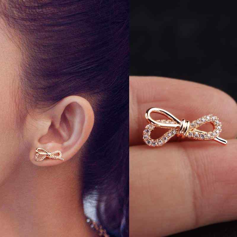 レディース ピアス おしゃれ 小さい 新鮮 蝶 ネクタイ イヤリング 女性 フレンチ ロマンチック S925 シルバー ニードル イヤリング ハイエンド シンプル イヤリング