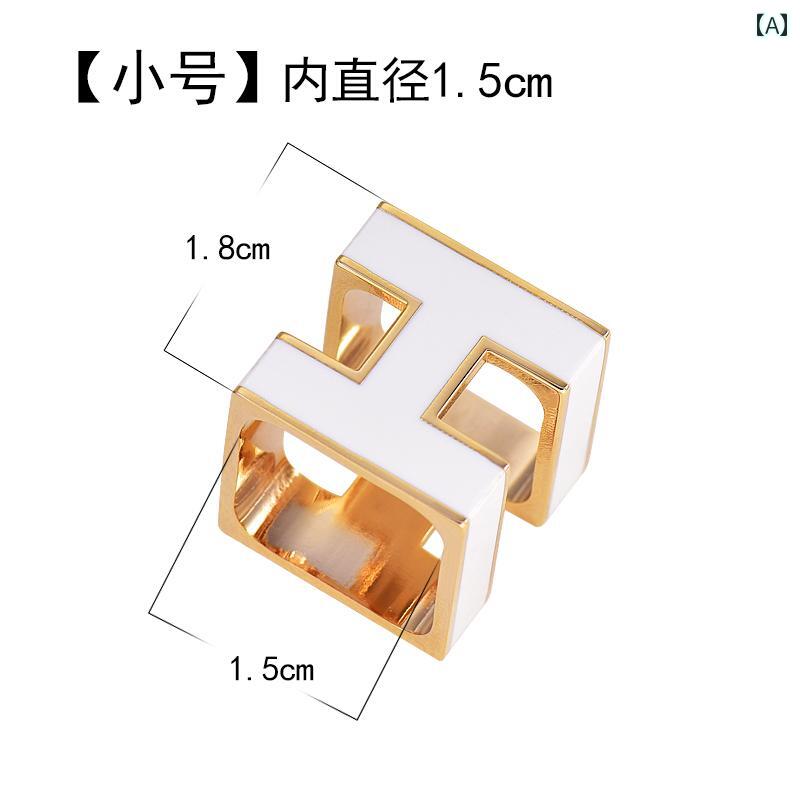 レディース アクセサリー スカーフ リング おしゃれ スクエア バックル 女性 小さい T シャツ コーナー 結び目 精巧 ハイエンド