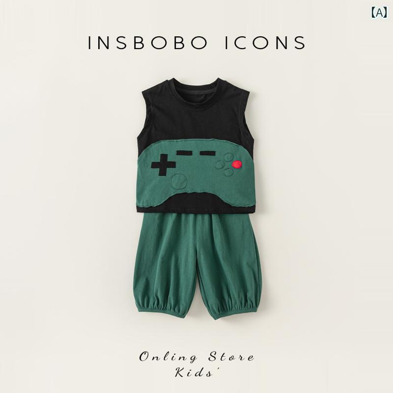 夏ウェア 子供服 セットアップ シンプル カジュアル かわいい ベビー 赤ちゃん キッズ 乳幼児 子供 ベビー服 キッズファッション 男の子 夏