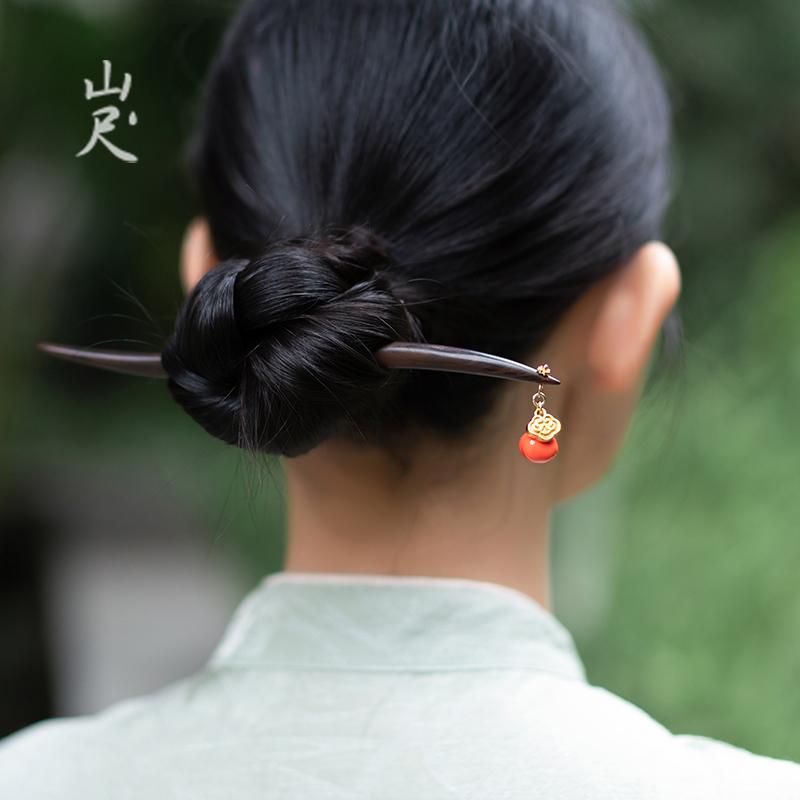 かんざし レディース ファッション ヘアアクセサリー 大人式 柿木 エナメル ヘアピン チャイナ風 イヤ..