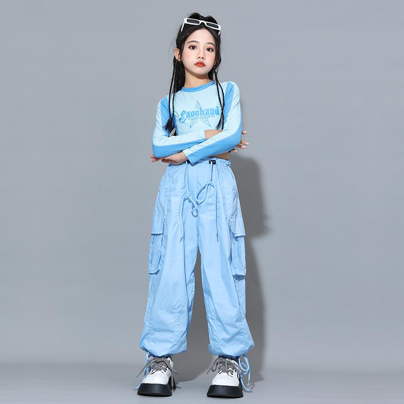 子供服 女の子 Tシャツ パンツ コスチューム バンド ダンス ヒップホップ ストリート系 パフォーマンス 衣装 セットアップ クール かっこいい キッズ