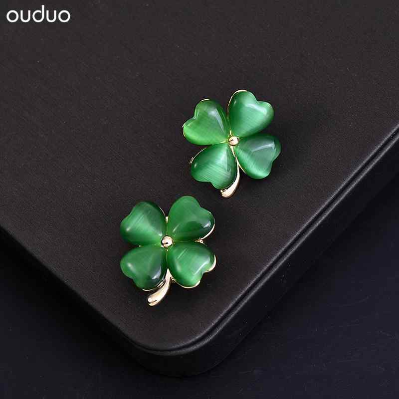 ブローチ レディース おしゃれ さわやか 四つ葉 クローバー 襟ピン バックル コサージュ 襟 フラワーカラー ピン 露出防止 バックル アクセサリー 装飾
