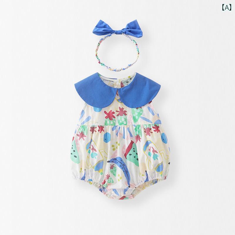 ロンパース ベビー服 夏 薄手 新生児 オールインワン ジャンプスーツ かわいい キュート ギフト 赤ちゃん 品 夏ウェア