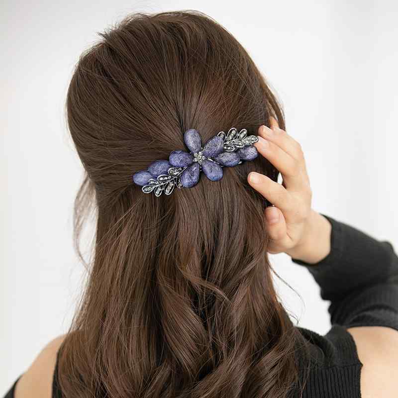 ヘアアクセサリー エレガント 髪飾り ハーフアップ ヘアクリップ レディース バック ヘッド クリップ ..