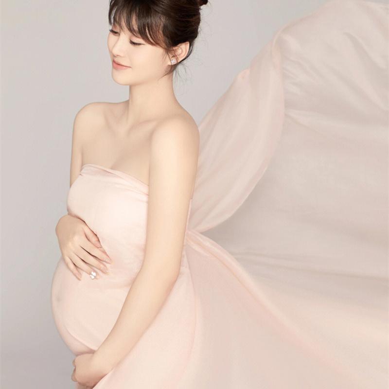 マタニティ フォト 衣装 おしゃれ 記念 妊婦 写真 スタジオ 妊婦 アート フリーサイズ チューブトップ ドレス スカート シンプル