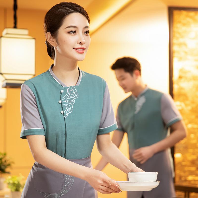 ウェイター 制服 ユニフォーム レディース メンズ レストラン ホテル 中華風 エレガント 飲食店 接客業 パーティ バンケット 夏