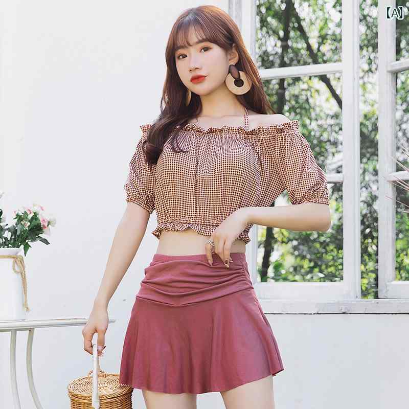 水着 セパレート レディース レディース プール ビーチ スイムウェア かわいい おしゃれ ビキニ 温泉 3点セット フェアリー 韓国