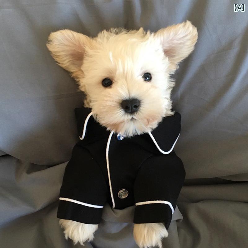 犬猫服 ペット 品 ファッション アクセサリー 春夏 パジャマ 小型 カジュアル ブラック ピンク