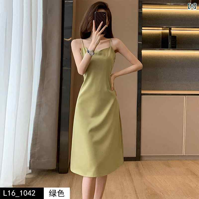 ワンピース きれいめ フォーマル レディース 春夏 Vネック ハイウエスト ジッパー サスペンダードレス ロングスカート セットアップ 上下2点セット レディース おしゃれ ミニマル デート