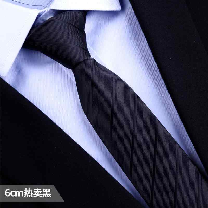 Stripe - ネクタイ メンズ ブラック フォーマル ビジネス ジッパー 結婚式 新郎 おしゃれ ポリエステル ストライプ プレゼント アクセサリー