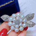コート レディース ブローチ 美しい 淡水 パール アジサイ 花 有名 コサージュ ピン ハイエンド 仕上 ピン