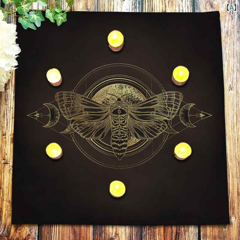 タロット クロス 占い 神秘的 tarot マンダラ タロットカード テーブル 黒 ベルベット プッシュ カード..