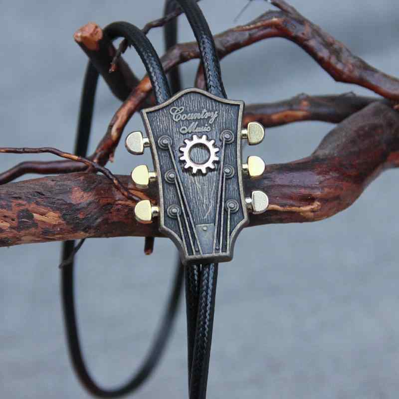 ネクタイ ボロタス チームパンク メタル ギター ヘッド ループタイ ネックストラップ ファッション 小物