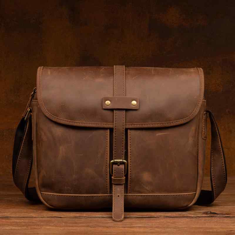 ショルダーバッグ カジュアル レザー クロス ボディバッグ アメリカ ファッション メッセンジャーバッグ レトロ レザー メンズバッグ クロス ボディバッグ