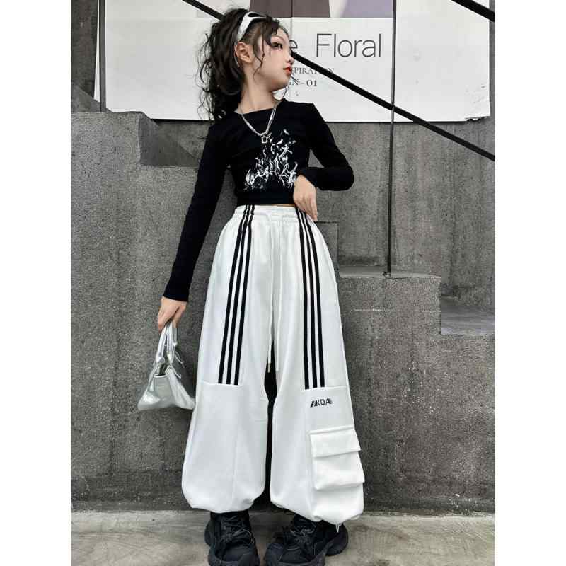 子供服 ダンス キッズ 衣装 ヒップホップ ジャズダンス セットアップ 春秋 女の子 ストリート 練習着 ..