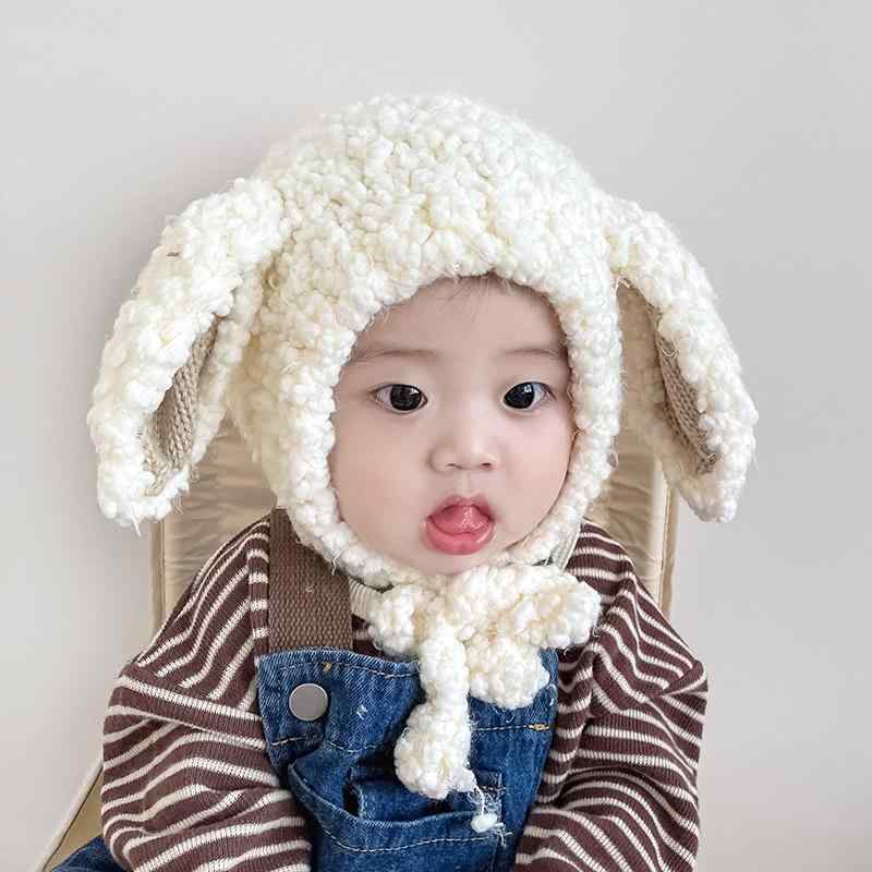 キッズ ベビー 帽子 ベビー 帽子 冬 かわいい ウサギ 耳 耳保護 帽子 男の子 女の子 子供 秋冬 厚手 ウ..