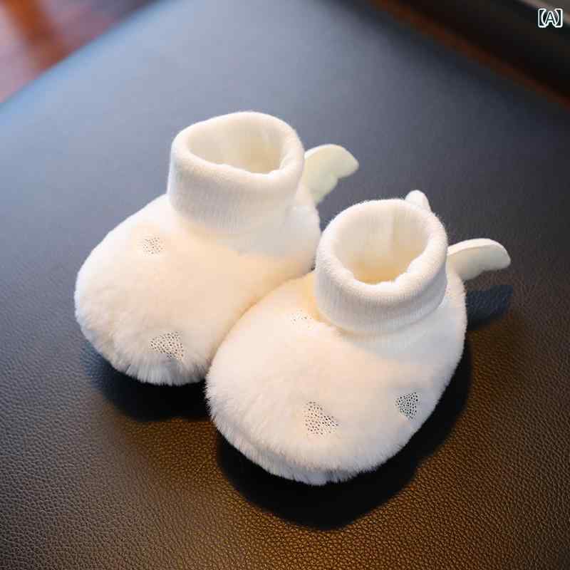 ベビー シューズ 冬 裏起毛 暖かい 綿靴 新生児 靴下 ファー 赤ちゃん 落ちにくい フットカバー 歩行訓練 ステップシューズ