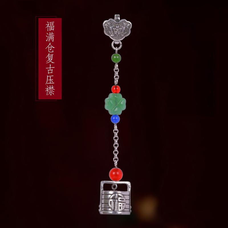 中国 レトロ 925 シルバーメッキ プレス レディース 立体 レトロ エスニック ペンダント チャイナ 茶 衣装アクセサリー