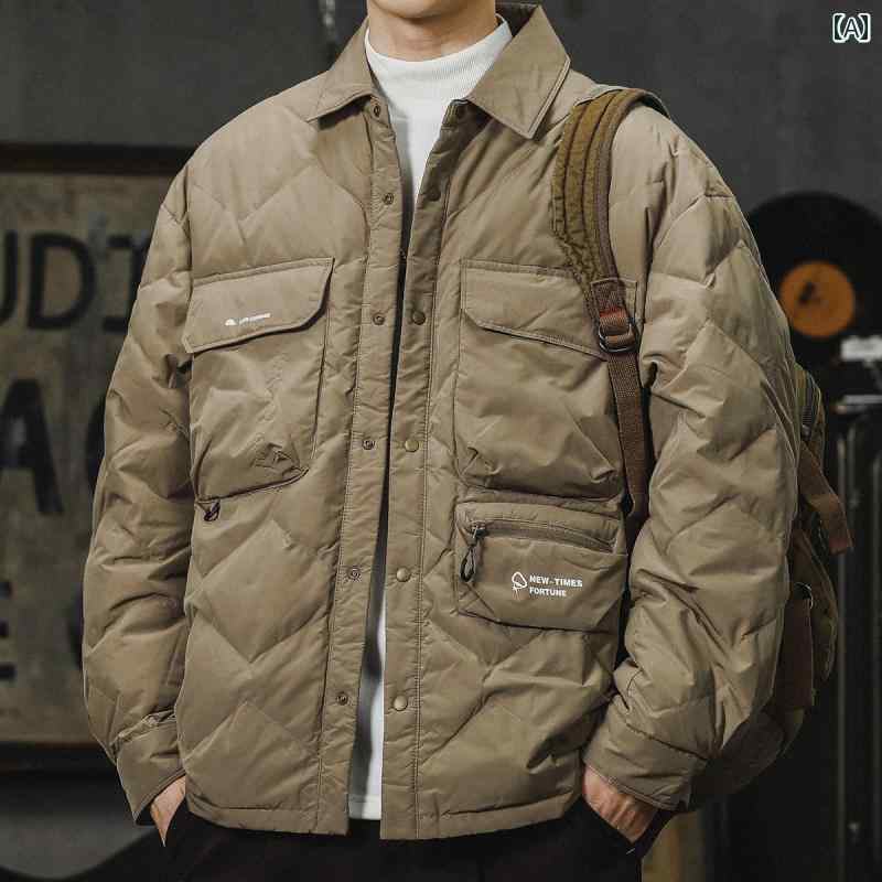 メンズ ダウンジャケット 長袖 秋冬 軽量 ゆったり 普段使い スタイリッシュ アーバン 休日 リゾート メンズ