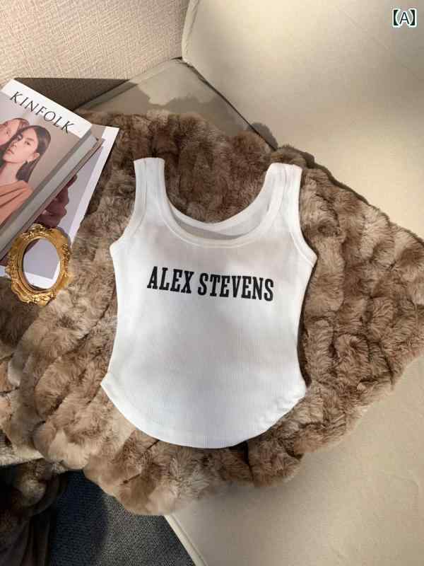 Camisoles - タンクトップ キャミソール ノースリーブ ショート丈 夏 タイトフィット スリム モダン セクシー 魅惑 アーバン レディース トップス
