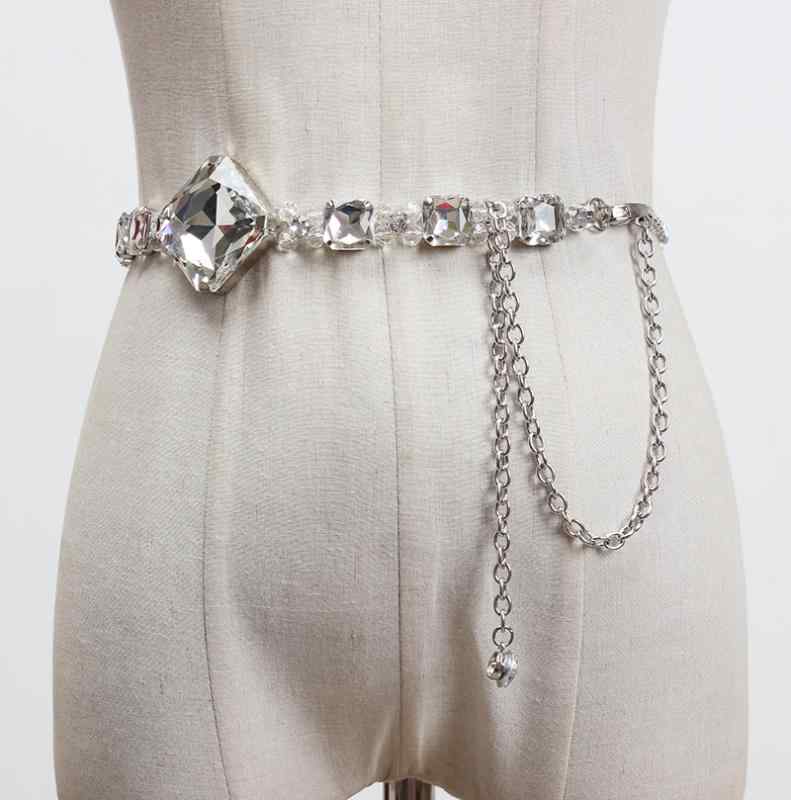 ベルト ファッション 単列 シンプル ラインストーン ウエスト チェーン 韓国 装飾 ベリーダンス レディース ジーンズ ベルト