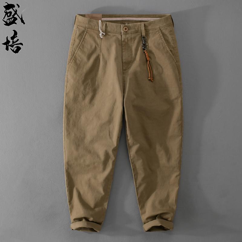 樂天商城 - パンツ カジュアル ズボン 快適 アメリカン レトロ ヘビーウェイト テーパード 秋 ファッション ストレート 作業パンツ