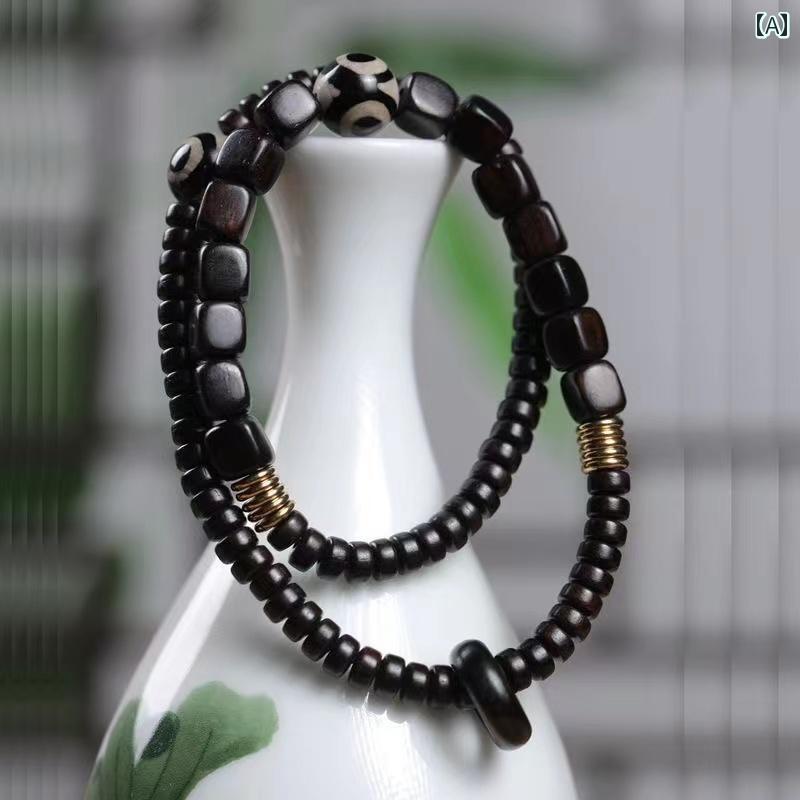 木 数珠 念珠 エスニック アジアンテイスト シンプル レトロ 仏具 神具 ブレスレット 木ビーズ メンズ ..