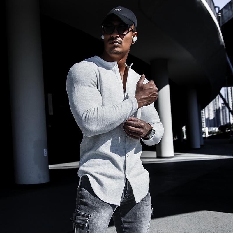 シャツ トップス Tシャツ マッスル メンズ 筋肉質 スポーツ 長袖 フィットネス トレーニング 屋外 ランニング カジュアル スリム コットンシャツ 男性用