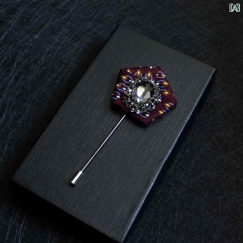 ブローチ おしゃれ メンズ レディース メンズ サテンリボン コサージュ ブローチ レトロ アクセサリー シャツ ワンポイント 襟ピン ネクタイピン メンズ レディース兼 胸ピン チーフ レディース 装飾品