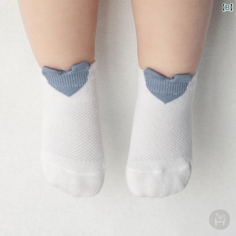 靴下 ベビーソックス 赤ちゃん かわいい 韓国 夏 男の子 女の子 ラブ 子供 綿 快適...