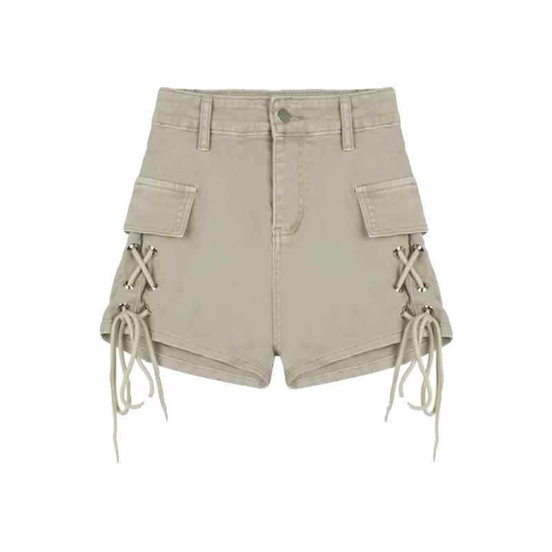 レディース ショートパンツ ハイウエスト 夏 オーバーオール レディース スリム シンプル ズボン 短パン