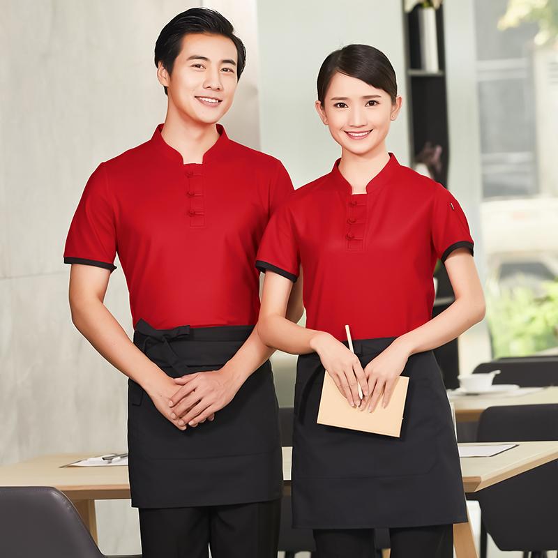 中華料理店 制服 飲食店 ユニフォーム レディース メンズ メンズ レディース兼 レストラン 中華風 ウェイター ホテル エレガント 作業着 夏 半袖