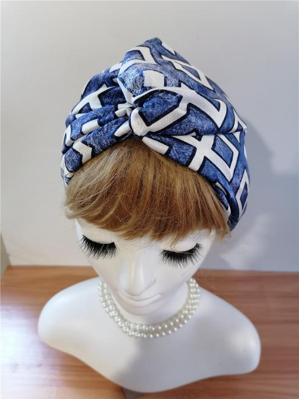 レディース おしゃれ帽子 ターバン ロシア帽子 レディース 帽子 夏 ブルー ターバン帽子 マタニティ 帽子