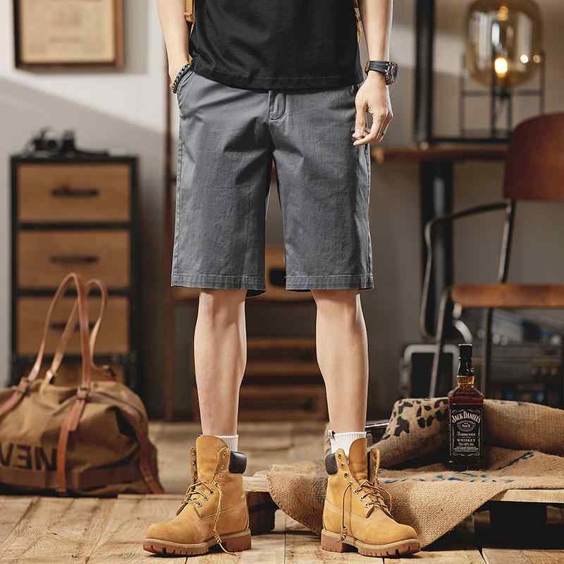 ハーフパンツ メンズ アメリカン ベーシック ソリッドカラー パンツ ショート パンツ 夏 パンツ カジュ..