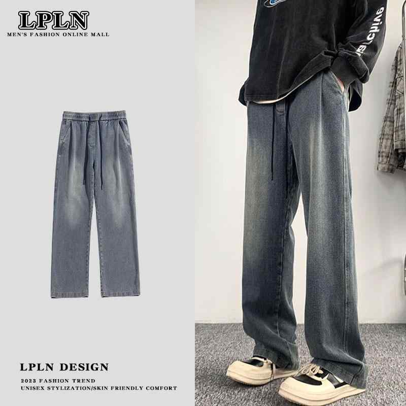 パンツ デニムパンツ レトロ 星空 柄 ジーンズ メンズ ストレート レッグ 春秋 ワイド レッグ メンズファッション アメカジ