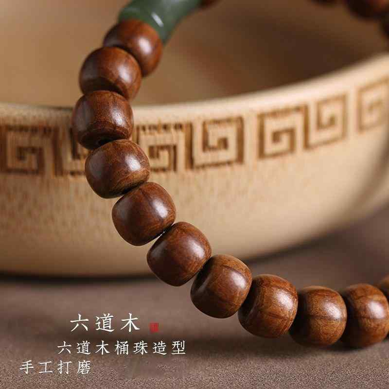 数珠 中国風 アクセサリー 江龍木 木ブレスレット メンズ レディース レトロ エスニック DIY カップル ..