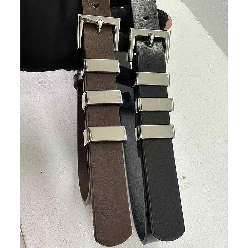 ベルト 韓国 ストリート 二層 メンズ レディース ファッション アクセサリー オールシーズン ベルト ウ..