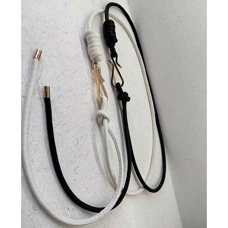 ベルト 韓国 ライト ボディ ブラック ホワイト シングル ループ レディース ファッション アクセサリー..