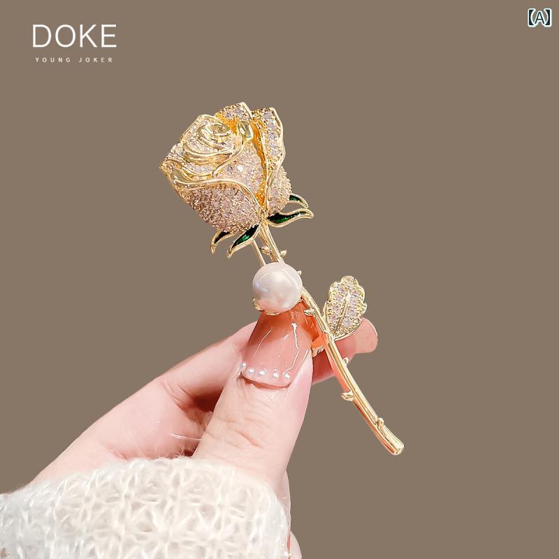 アクセサリー ブローチ 薔薇 高級感 フェミニン コサージュ 創作 大型 スーツ コート 中国 バレンタイ..