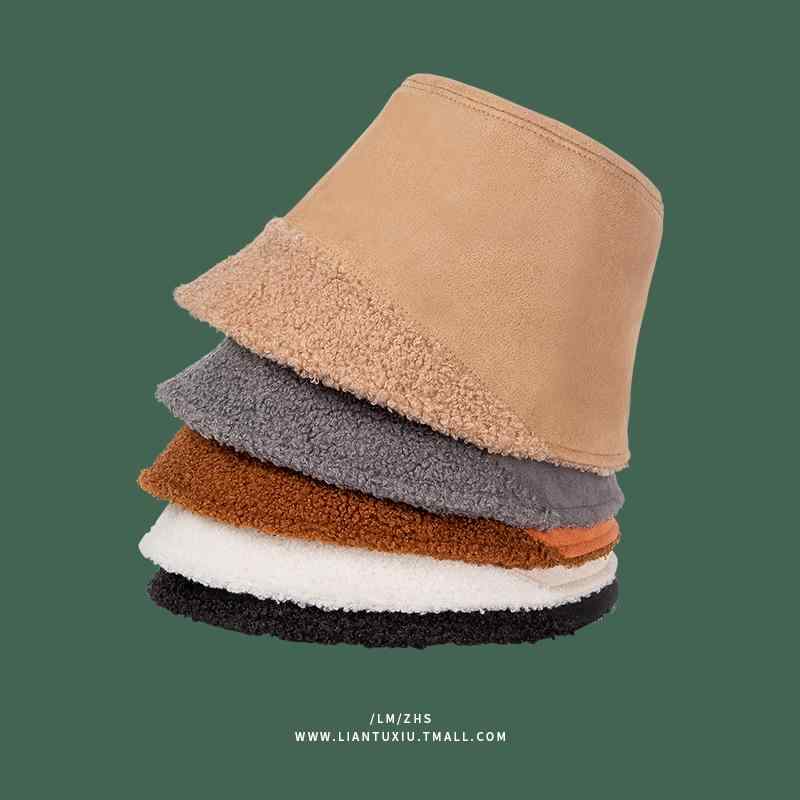 レディース 秋 冬 カジュアル 帽子 ハット 無地 カバー フィッシャーマン ハット スエード ソリッドカラー バケット ハット バケット ハット 韓国