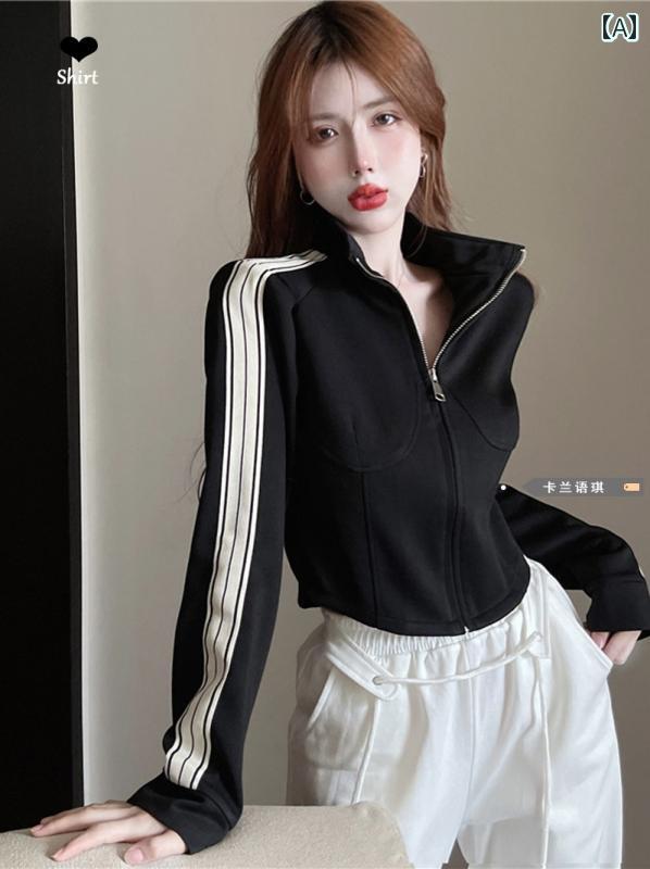 スウェットシャツ ジャージ 長袖 ダンス クラブ ショート ヒップホップ 衣装 KPOP カジュアル レジャー 通学 休日 ホームウェア 快適コーデ レディース