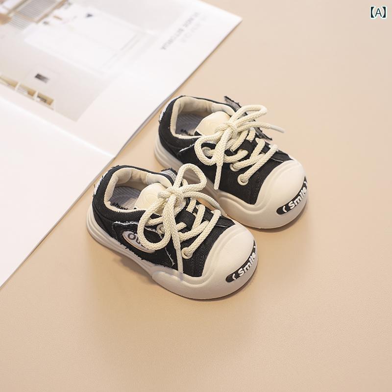 ベビー キッズ シューズ カジュアル キャンバス スニーカー 運動靴 通気性 滑りにくい ソフトソール 軽量 メンズ レディース兼 子供 韓国 赤ちゃん 幼児 靴