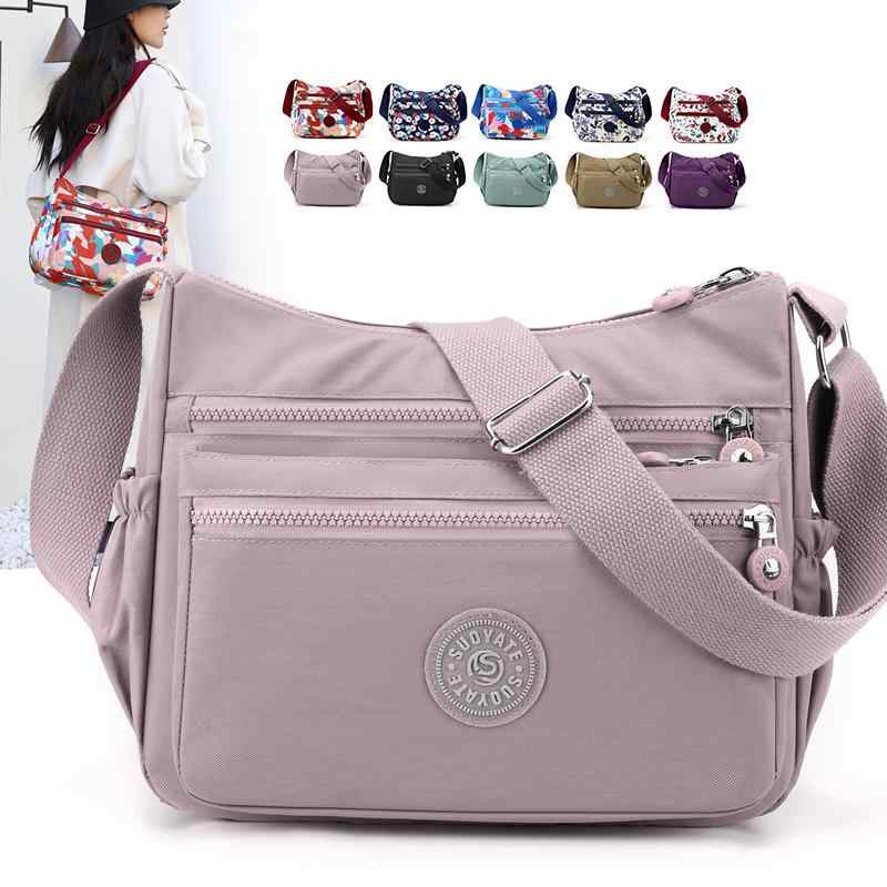 バッグ 女性用 プリント 軽量 クロス ボディ ナイロン オックスフォード キャンバス ショルダー マザーズ ビジネス ウォレット